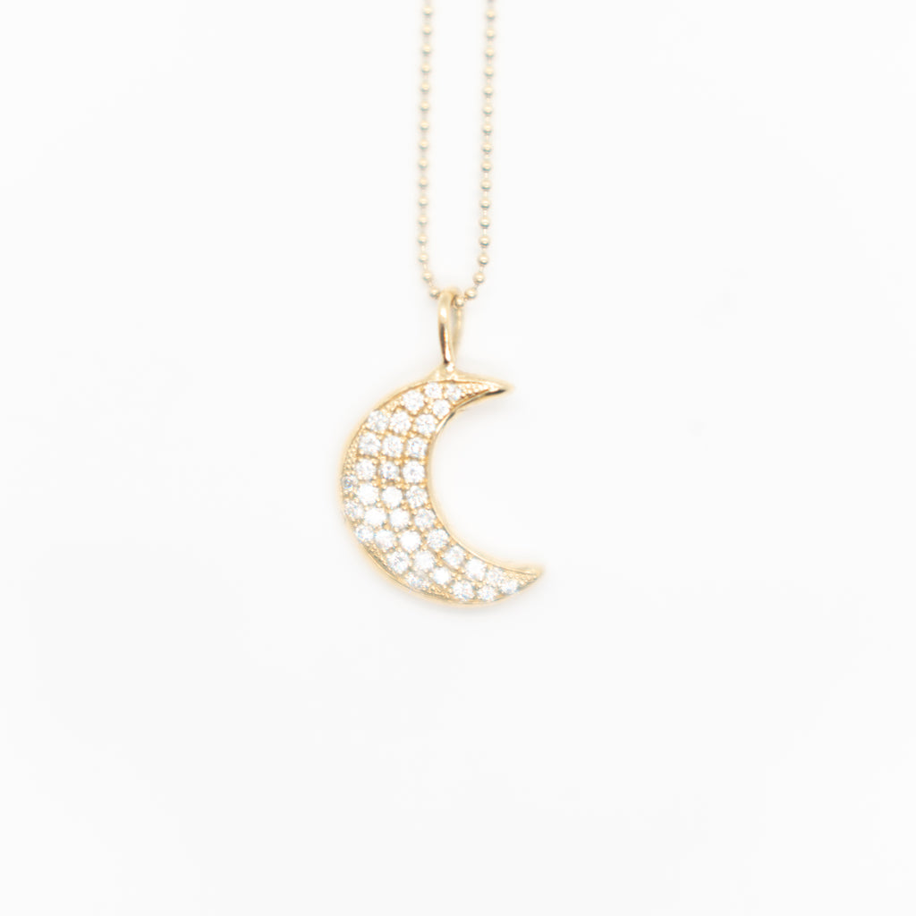 Gold Crescent Moon Necklace – Design Gold Jewelry